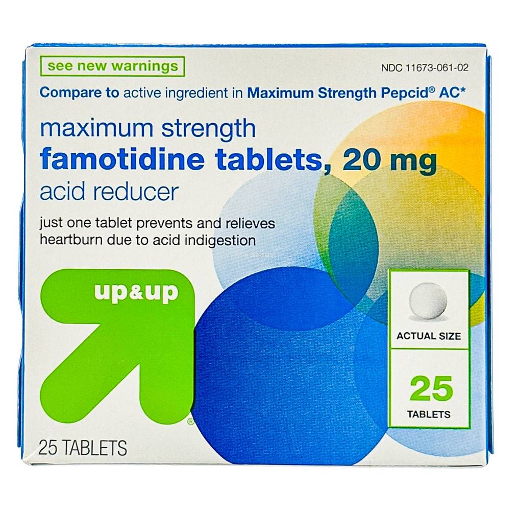 up&up Famotidine Maximum Strength Acid Reducer Tablets 20 mg (25 ct)