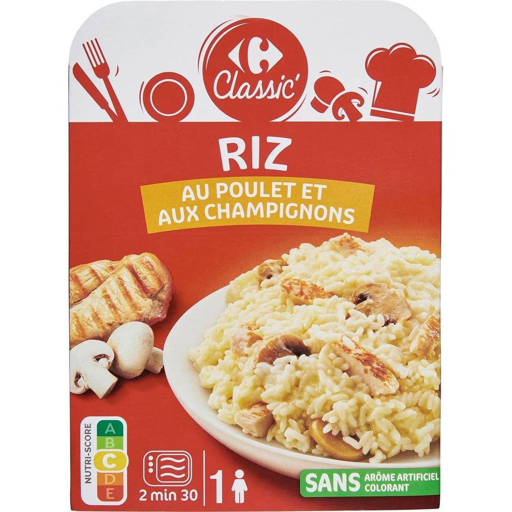 Carrefour Classic' - Plat cuisiné riz poulet champignons (300g)