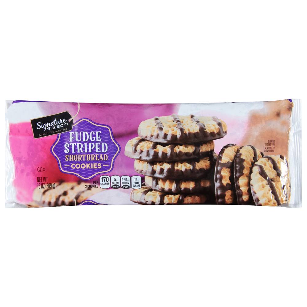 Signature Select Fudge Striped Shortbread Cookies (13 oz)