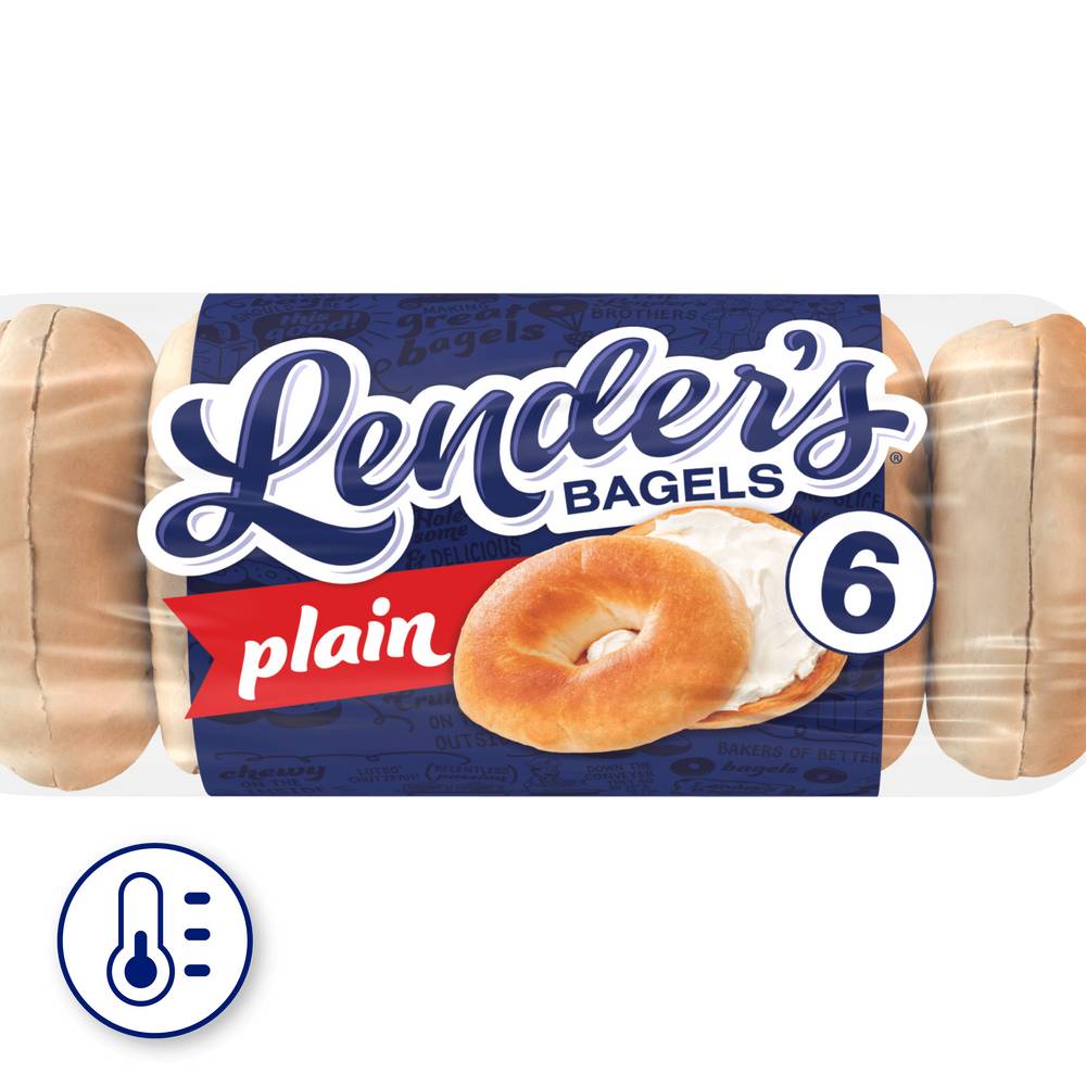 Lender's Pre-Sliced Plain Bagels (1.07 lbs)