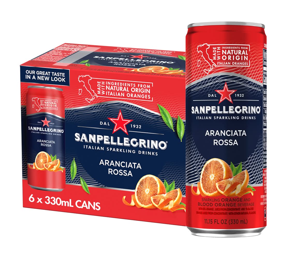 San Pellegrino Sparkling Orange (6 ct, 330 ml)