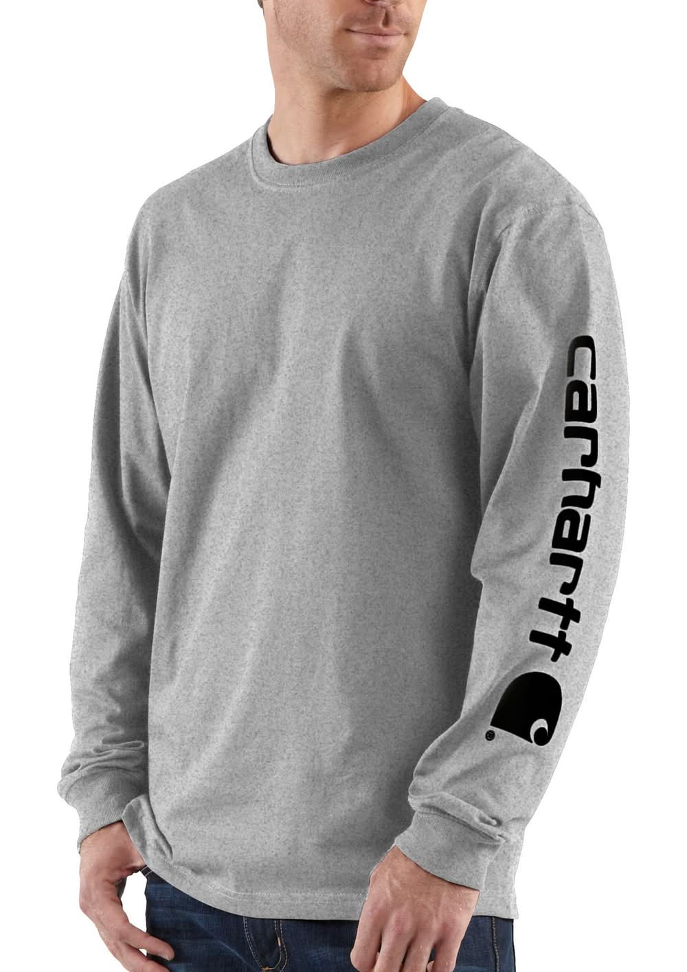 Carhartt Dearborn Men's Gray Heavyweight Knit Long sleeve Solid Sweatshirt ( XL )