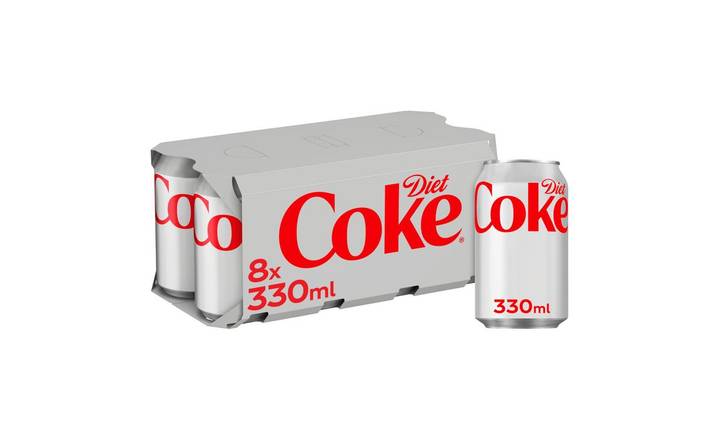 Diet Coke 8 x 330ml Cans (382143)