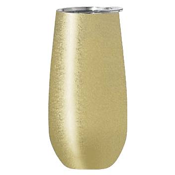 Oggi Shiny Gold Flute Glass (6oz container)