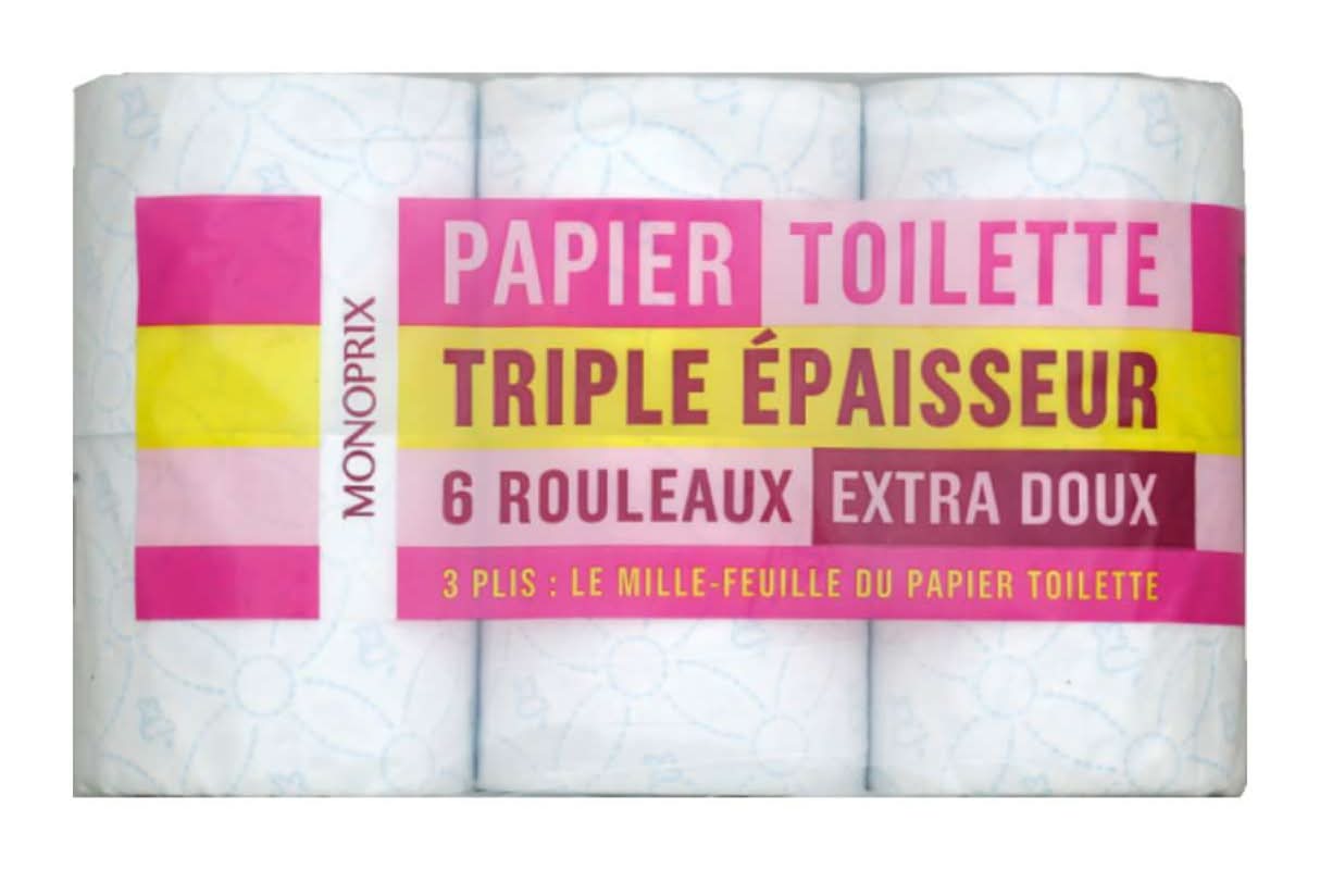 Monoprix - Papier toilette triple épaisseur extra doux (6)