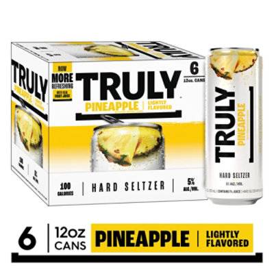 Truly Pineapple Hard Seltzer Beer (6 ct, 12 fl oz)