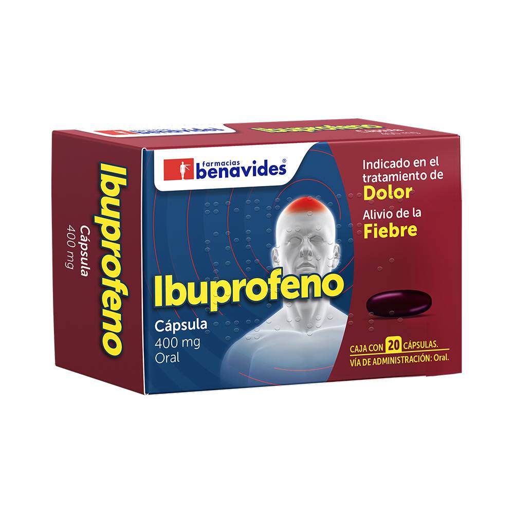 Farmacias benavides ibuprofeno cápsulas 400 mg (20 piezas)