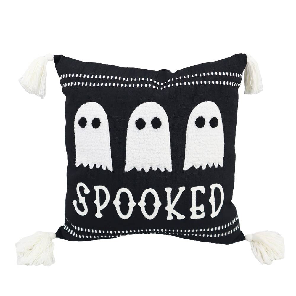 Haunted Living 16-in Spooked Halloween Pillow Decoration | LW231794