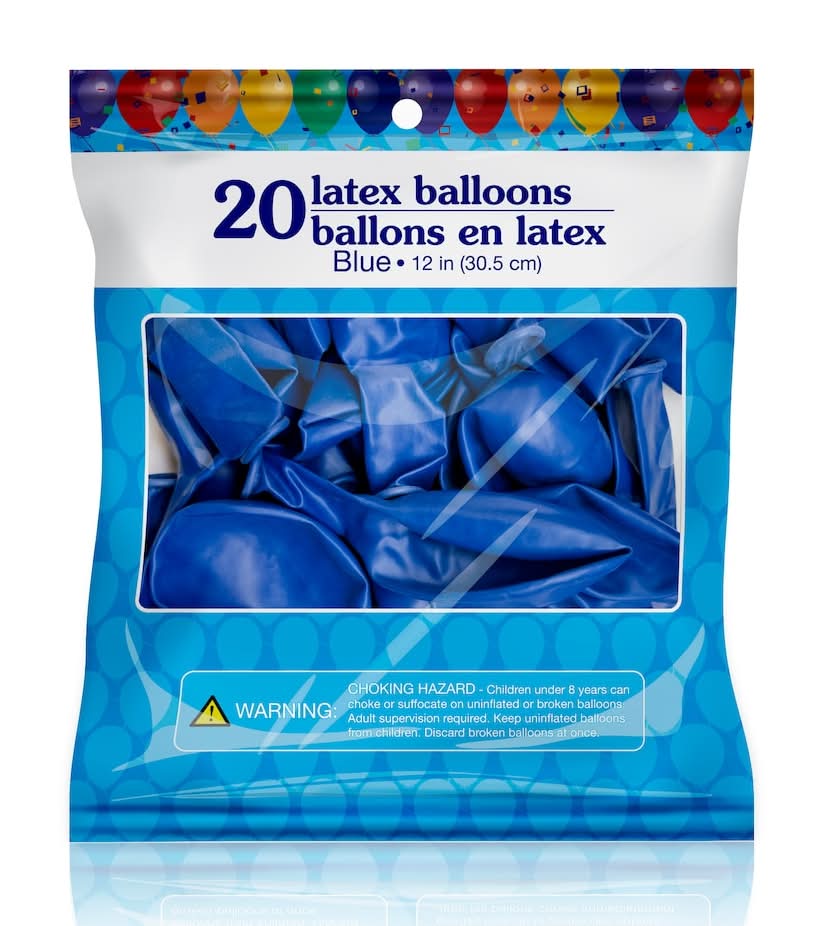 Standard Latex Balloons, 12 in, Blue (20 ct)