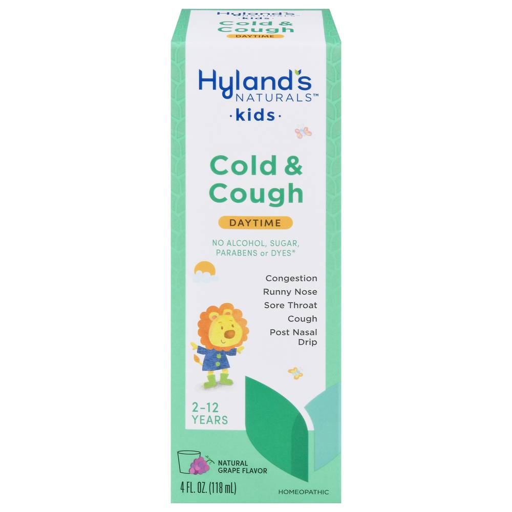 Hyland's Naturals Kids Daytime Cold & Cough Syrup, Natural Grape (4 fl oz)