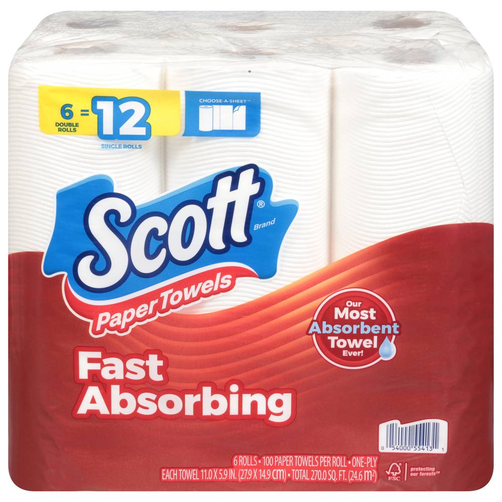 Scott Paper Towels, 270.0 SQ. FT. (6 ct)