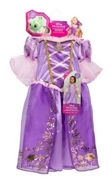 disney princess majestic rapunzel dress with pascal shoulder plush friend Disney Princess Majestic Rapunzel Girls Dress Pascal Shoulder Plush Size XS  3-4