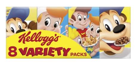 Kellogg's Breakfast Cereal Variety pack (8 pack)