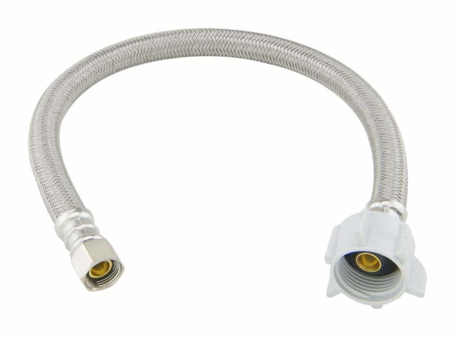 Brasscraft 3/8 In. Compression X 7/8 In. Ballcock Nut X 16 In. Braided Polymer Toilet Supply Line