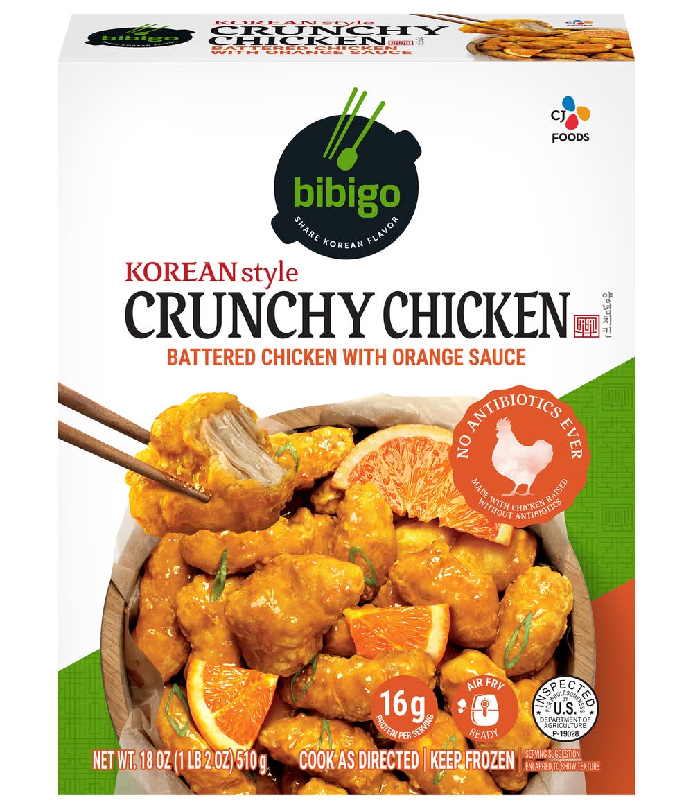 bibigo Frozen Korean Style Crunchy Chicken With Orange Sauce (18 oz)