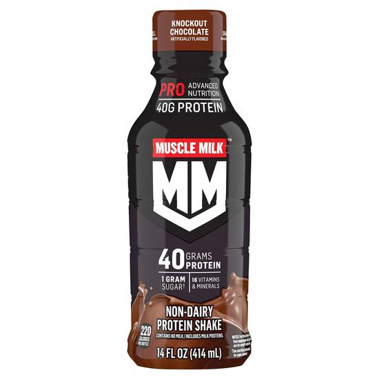 Muscle Milk Non-Dairy Protein Shake Knockout Chocolate (14 fl oz)