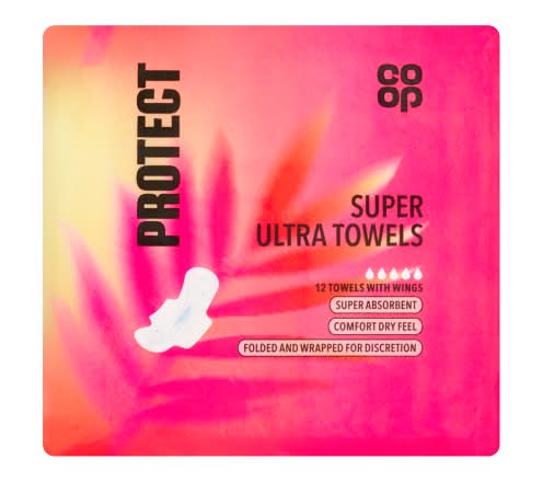 Co-op Ultra Towels With Super Wings (12 pack)