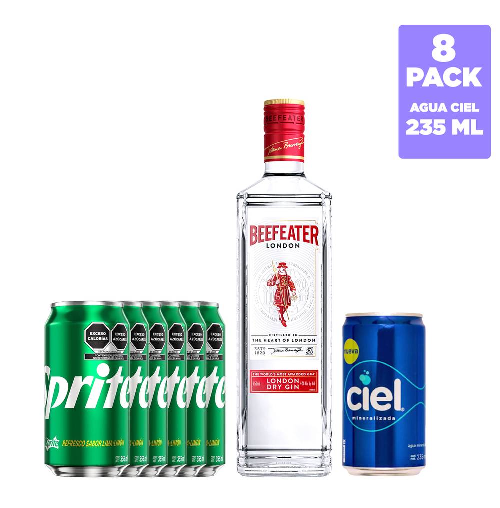 Combo Sprite/ Ciel Mineral - Beefeater Dry