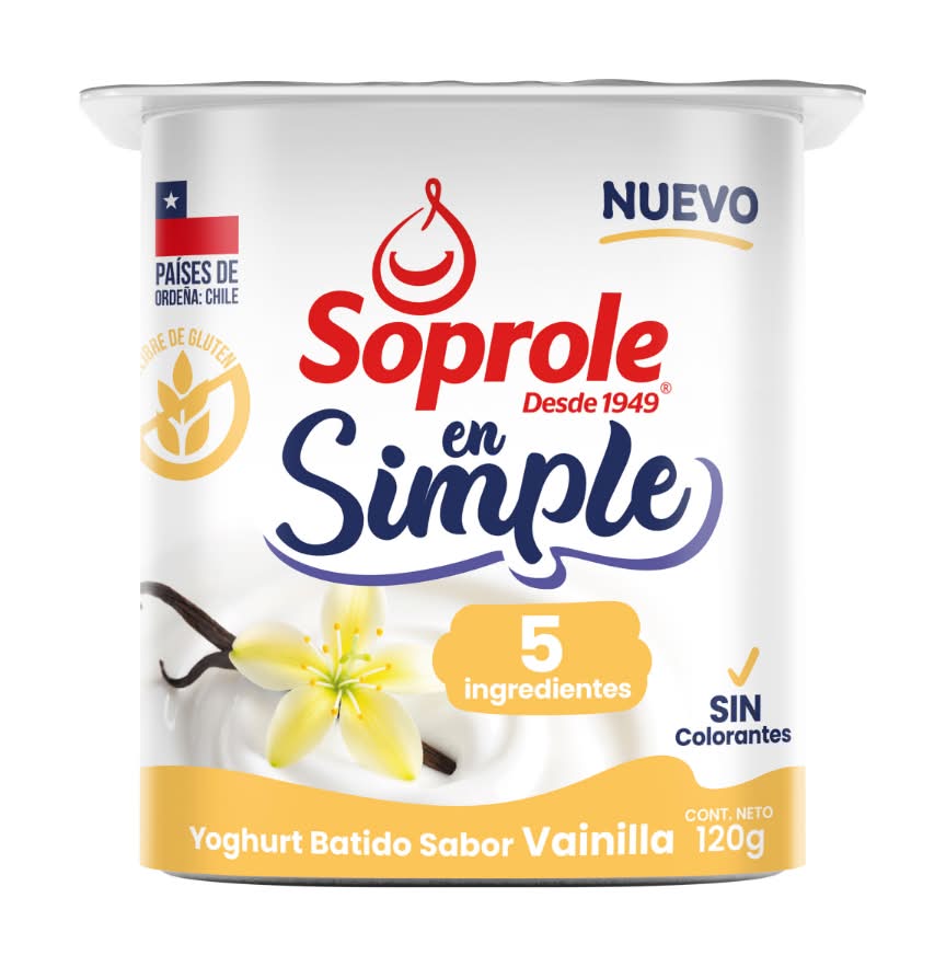 Soprole · En simple yoghurt batido - Vainilla (120 g)