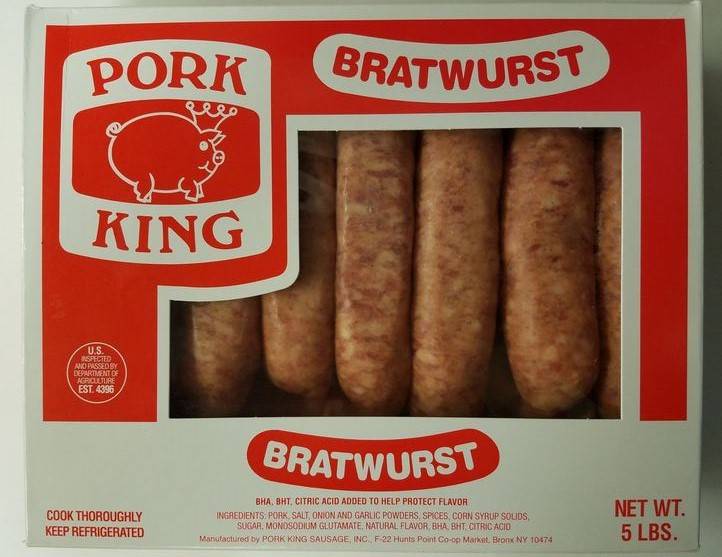 Pork King - Bratwurst Sausage - 5 lbs