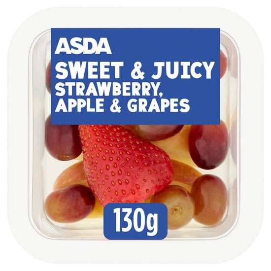 Asda Sweet & Juicy Strawberry, Apple & Grapes 130g