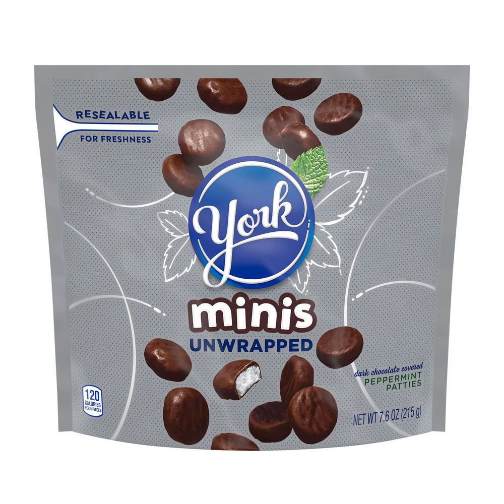 York Minis Unwrapped Dark Chocolate Covered Peppermint Patties (7.6 oz)