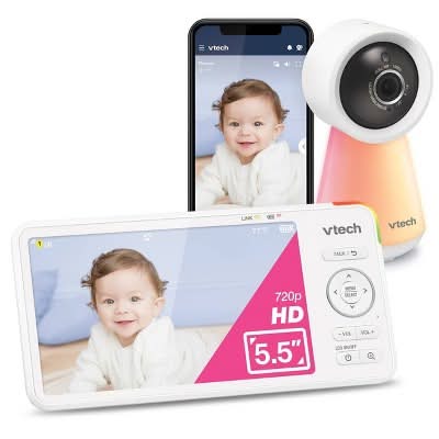 VTech Smart Fixed Video Baby Monitor, 5.5 in