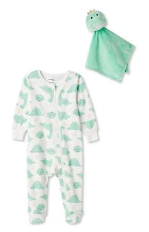 George Baby Boys' Two Piece Sleeper Set (Color: White, Size: 18-24 Months)
