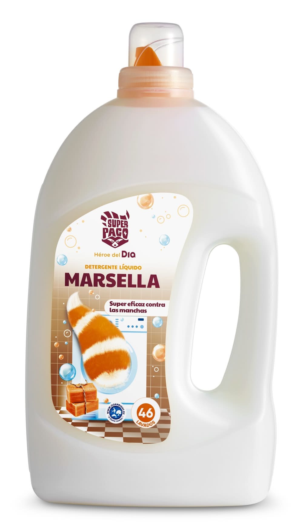Detergente Máquina Líquido Marsella Super Paco De Dia Garrafa 46 Lavados
