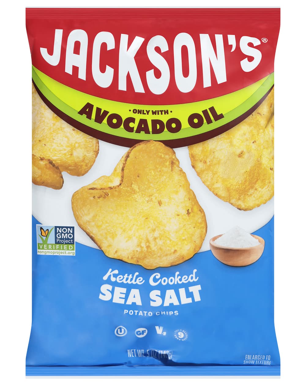 Jackson's Avocado Oil Classic Kettle Potato Chips, Sea Salt (5 oz)