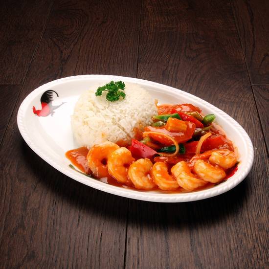 R16 Chilli Prawns on Rice