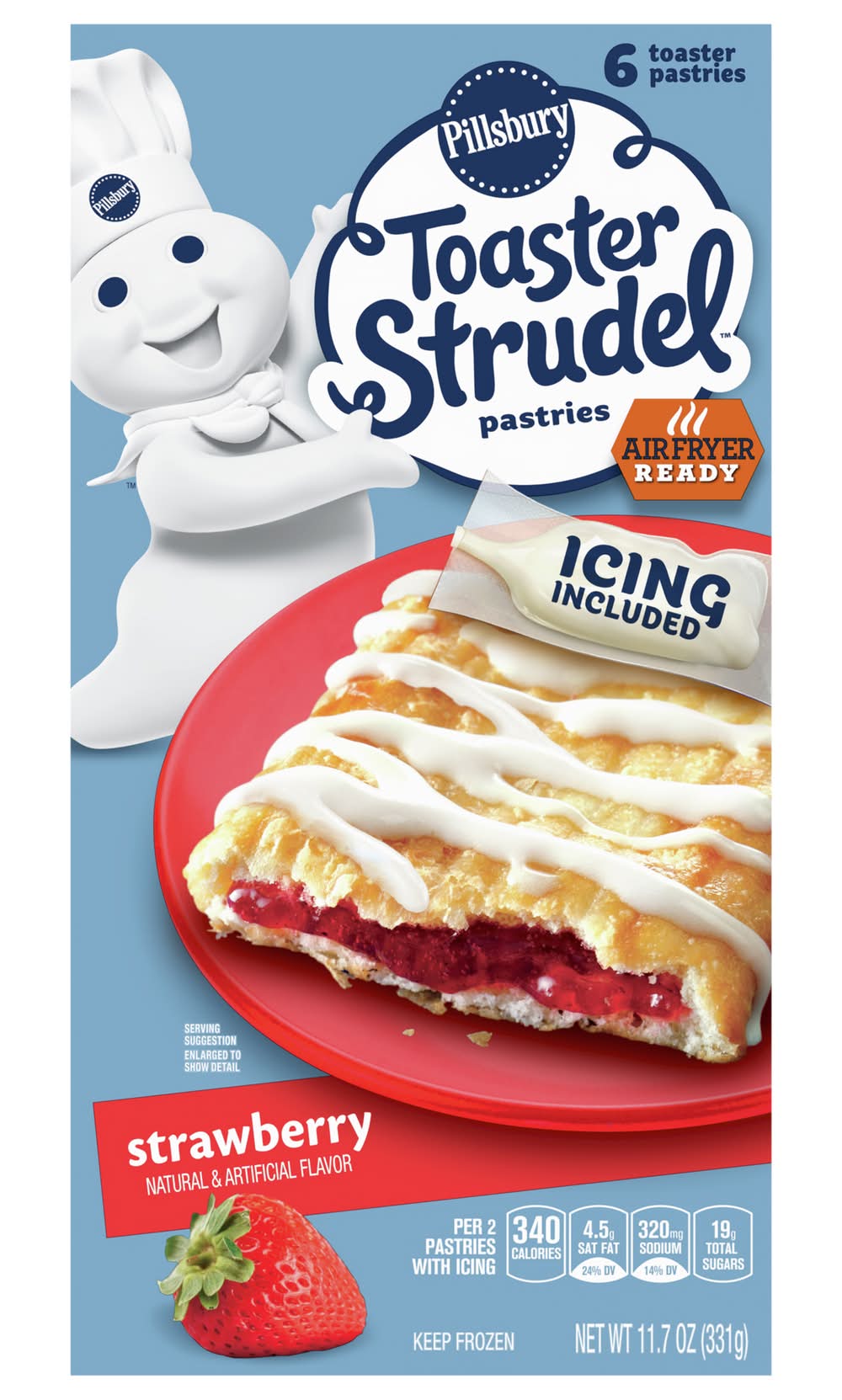 Pillsbury Strawberry Toaster Strudel Pastries (6 x 1.95 oz)