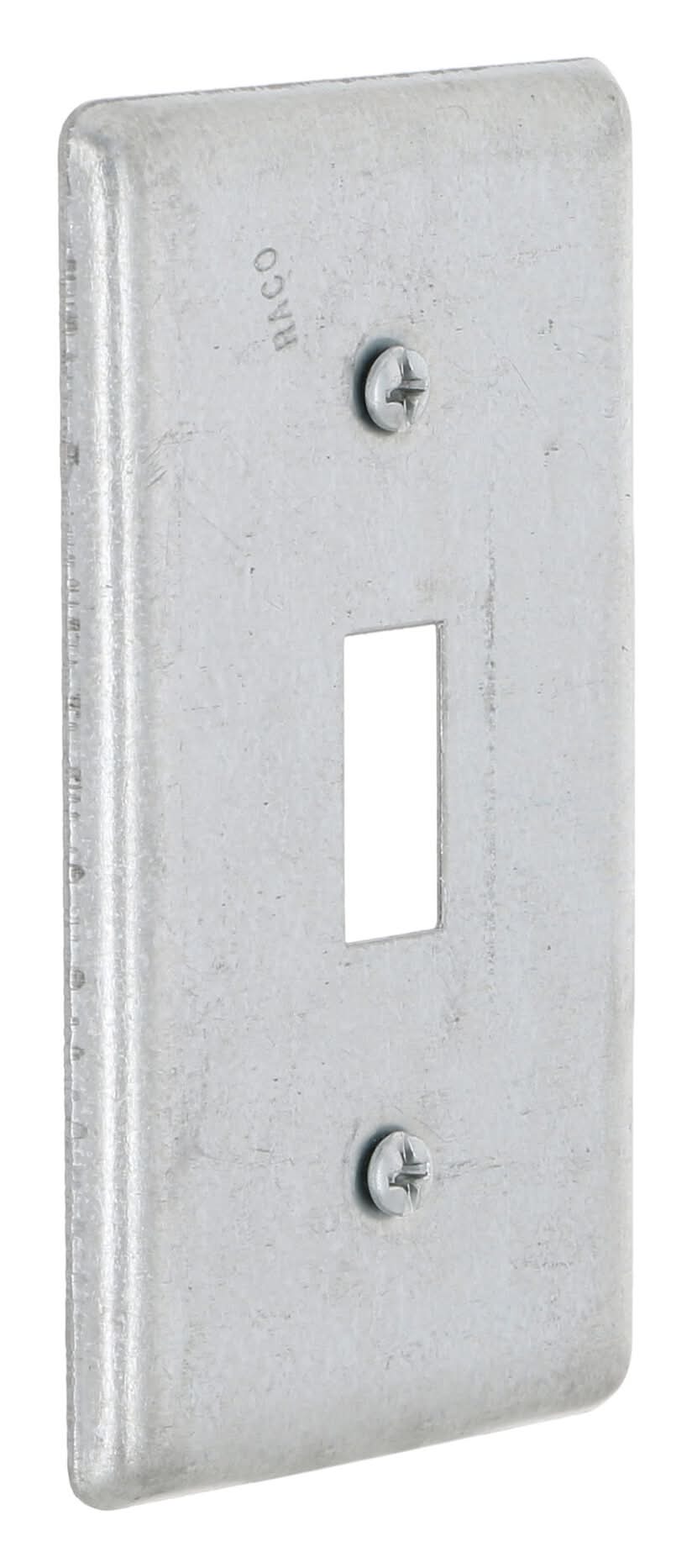 Hubbell 1 -Gang Rectangle Gray Metal Electrical Box Cover