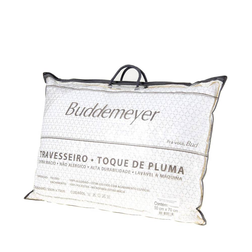 Buddemeyer travesseiro toque de pluma branco (50x70cm)