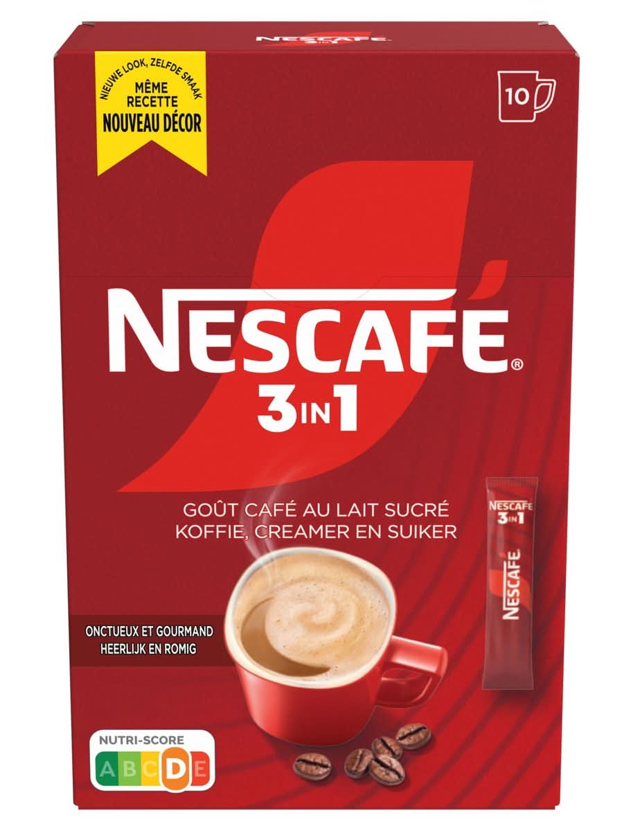 Nescafé 3in1 Goût Café au Lait Sucré 10 x 16.5 g