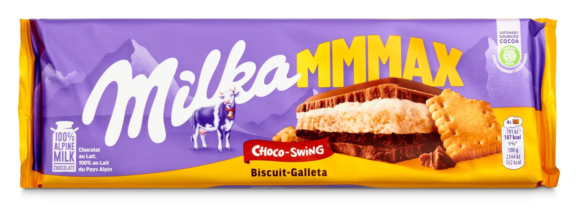 Chocolate Con Leche Relleno De Galleta Choco-Swing Milka 300 G