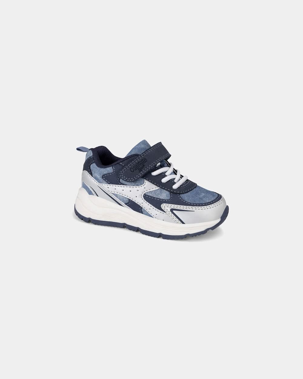 Toddler Boy Sneakers - Blue/Silver - 11
