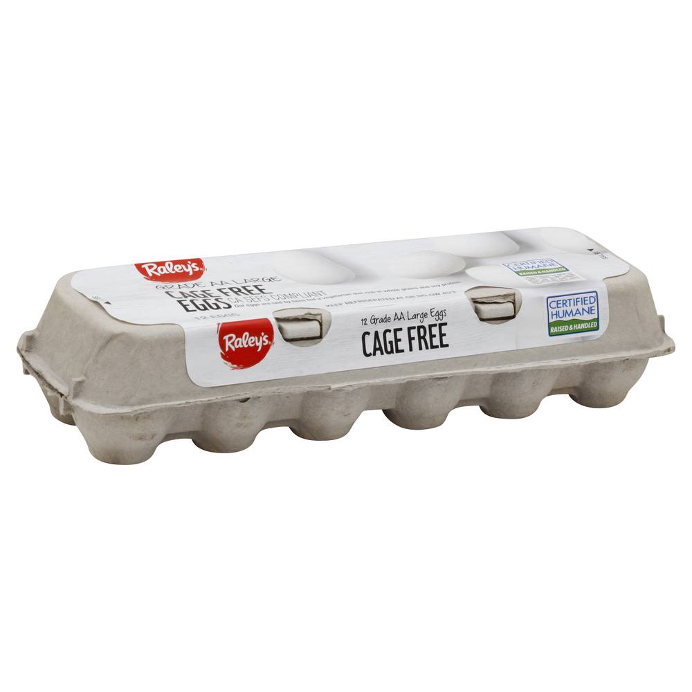 Raley's Cage Free Grade Aa Eggs, Large (12 ct)