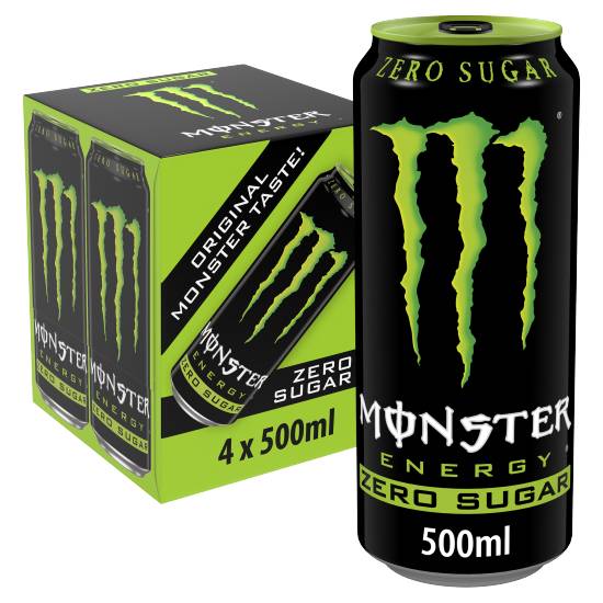 Monster Energy Zero Sugar Energy Drink (4 x 500ml)