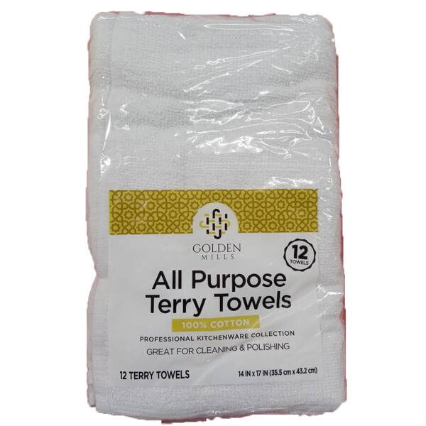 Golden Mills All Purpose Terry Towels (12 ct)