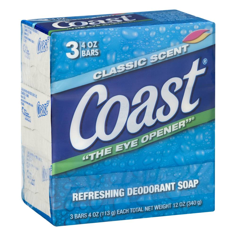 Coast Classic Scent Refreshing Deodorant Soap (3 ct)