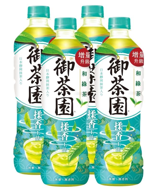 御茶園和綠茶抹茶入(無糖)590ml <590ml毫升 x 1 x 4BOTTLE瓶>