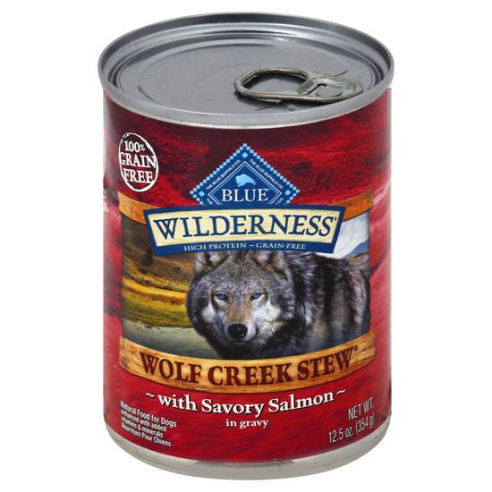 Blue Wilderness Dog Food Wolf Creek Stew With Savory Salmon in Gravy