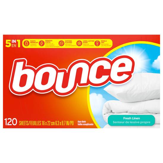 Bounce Fresh Linen Dryer Sheets (120 ct)