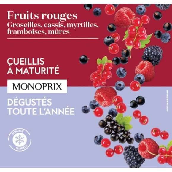 Monoprix Mélange Fruits Rouges, Surgelés Le Sachet De 500G