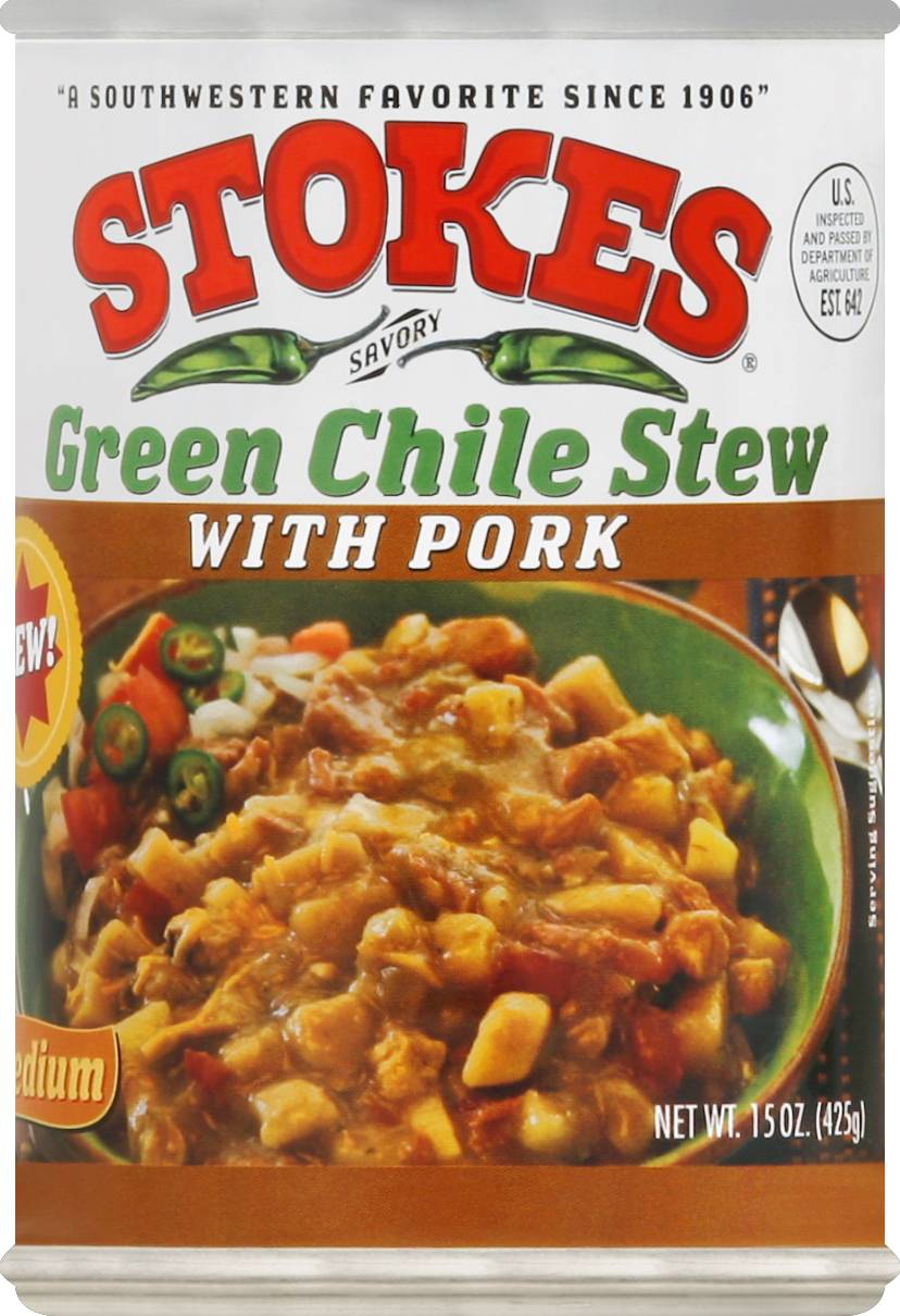 Stokes Green Chili Stew With Pork (15 oz)