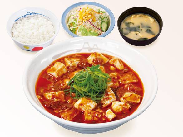 本格四川風麻婆豆腐定食（味噌汁付）