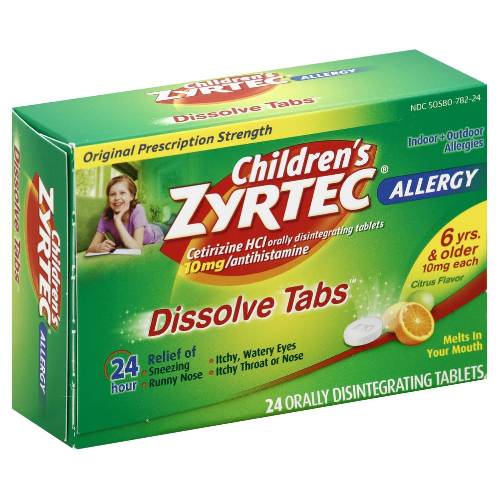 Zyrtec Dissolve Antihistamine Tabs (24 ct)