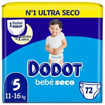 Pañales Dodot bebé-seco T5 (11-16 kg) 72 ud.