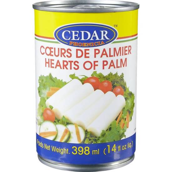 Cedar · Hearts of palm - Coeur de Palmier
